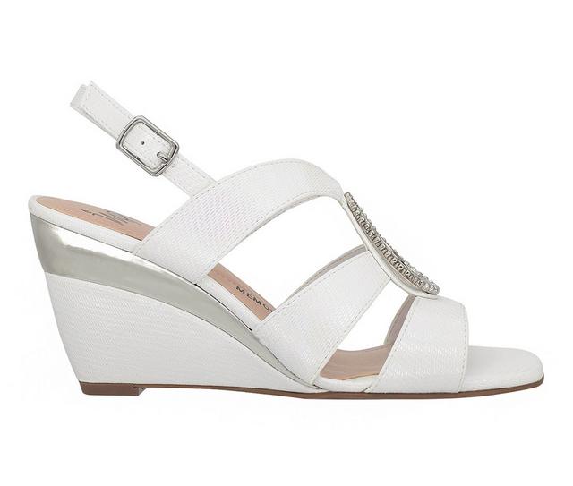 Women's Impo Violette Wedge Sandals in White color