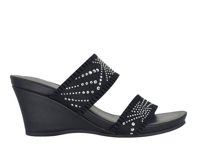 Women's Impo Verbena Wedge Sandals in Black color