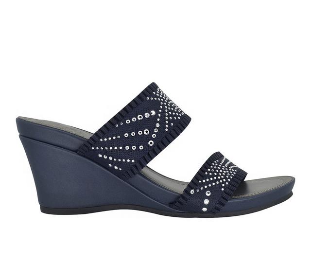 Women's Impo Verbena Wedge Sandals in Midnight Blue color