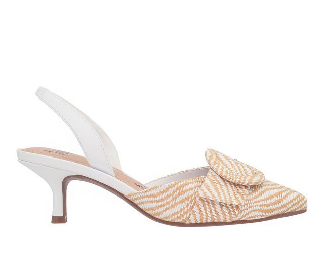Women's Impo Elodie Slingback Pumps in White/Natural color