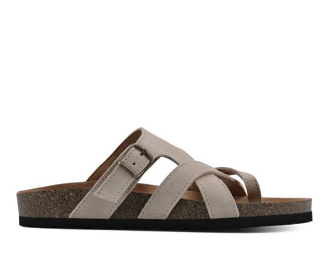 Women's White Mountain Graph Footbed Sandals in Sandal Wood color