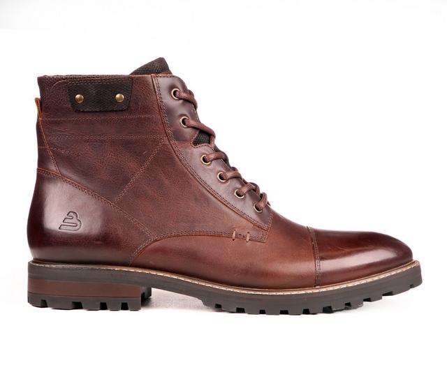 Men's Bull Boxer Laser Boots in Red Brown color