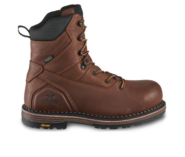 Men's Irish Setter by Red Wing Edgerton 83876 Waterproof EH Work Boots in Brown color