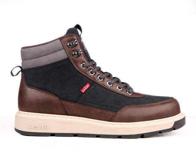 Men's Levis Venture Boots in Brown/Dark Navy color