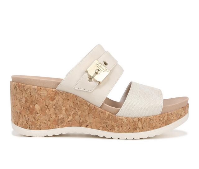 Women's Dr. Scholls Cali Vibe Wedge Sandals in Off White color