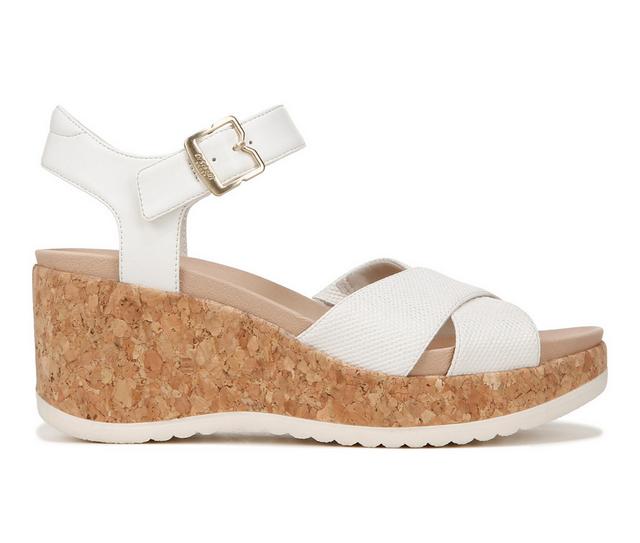 Women's Dr. Scholls Citrine Sun Wedge Sandals in Off White color