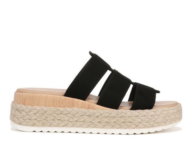 Women's Dr. Scholls Electric Espadrille Wedge Sandals in Black color