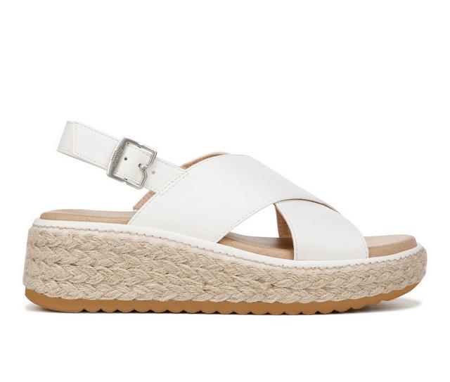 Women's Dr. Scholls Ember Espadrille Wedge Sandals in White color