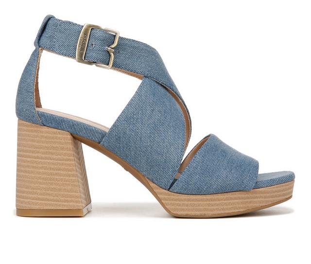 Women's Dr. Scholls Maya Dress Sandals in Blue Denim color