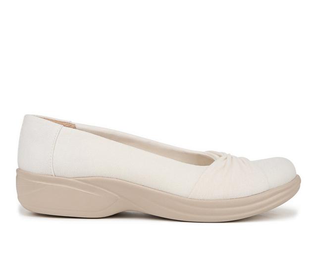 Women's BZEES Paige Slip On Shoes in White/Beige color