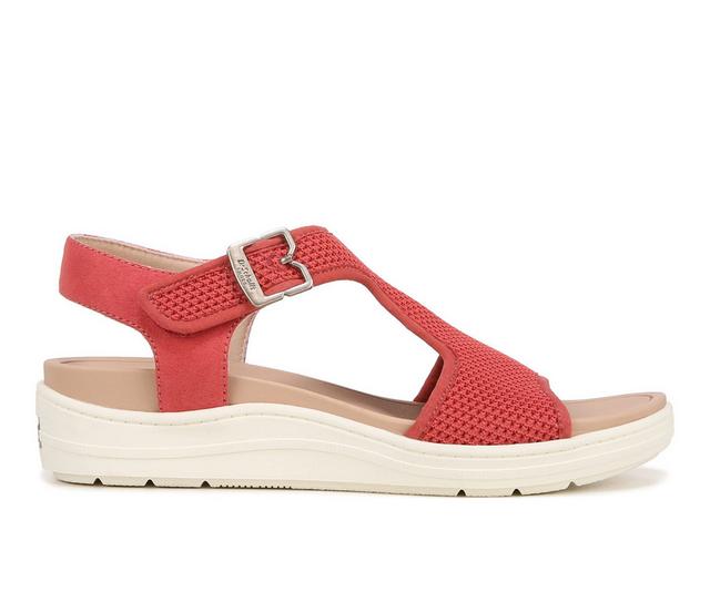Women's Dr. Scholls Time Off Sun Wedge Sandals in Heritage Red color
