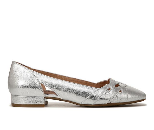 Women's LifeStride Carmen Flats in Metallic Silver color