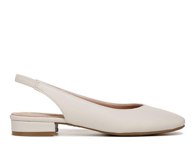 Women's LifeStride Claire Slingback Flats in Bone White color
