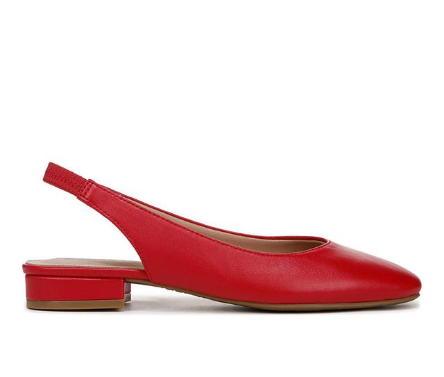 Women's LifeStride Claire Slingback Flats in Fire Red color