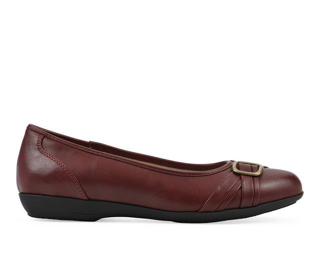 Women's Cliffs by White Mountain Calming Flats in Burgundy color