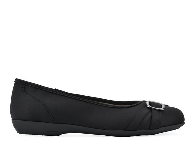Women's Cliffs by White Mountain Calming Flats in Black Nylon color