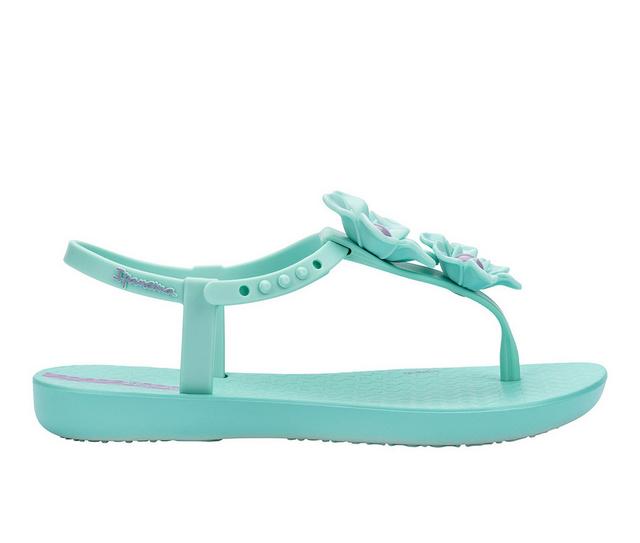 Girls' Ipanema Little & Big Kid Class Duo Flower Sandals in Green/Lilac color