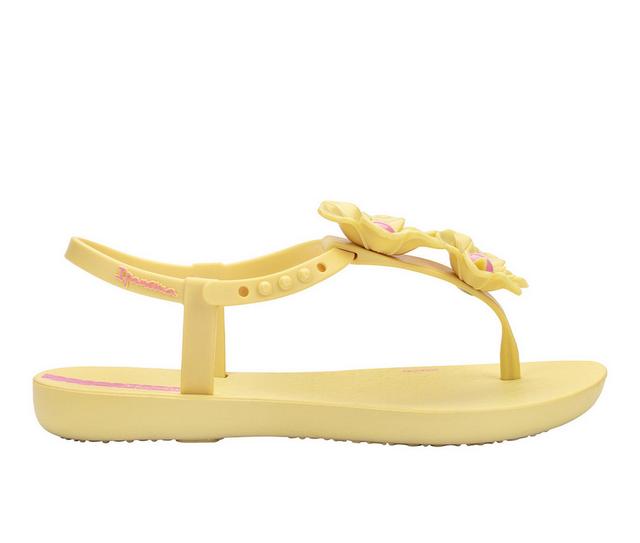 Girls' Ipanema Little & Big Kid Class Duo Flower Sandals in Yellow/Pink color