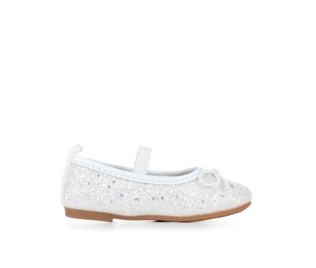 Girls' Josmo Toddler Spparkle Dress Shoes in White Glitter color