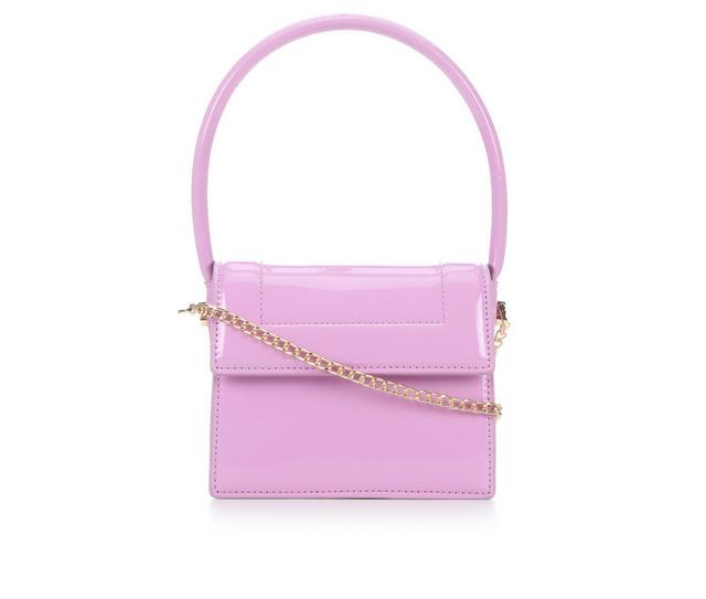 Olivia Miller Patent Top Handle Handbag in Lavender color