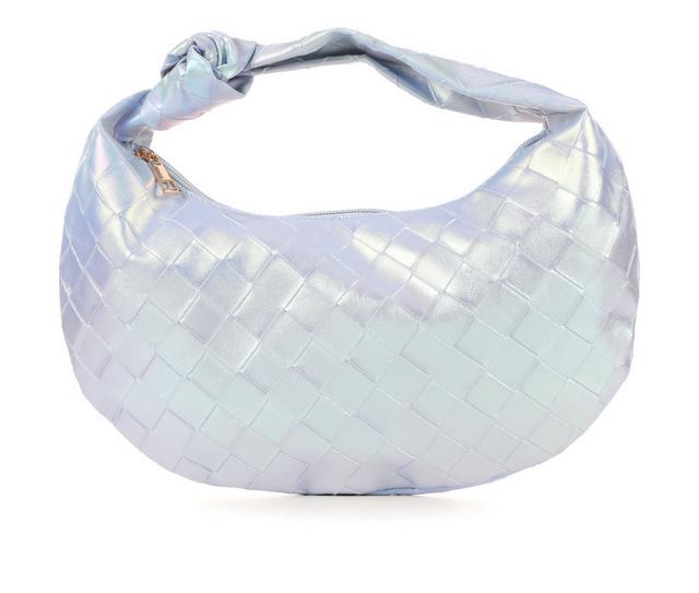 Olivia Miller Weave Handbag Handbag in Silver color