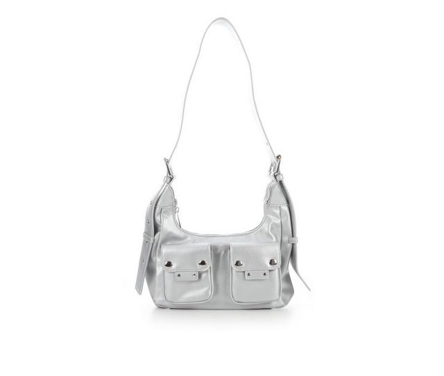 Olivia Miller 2 Pocket Handbag Handbag in Silver color