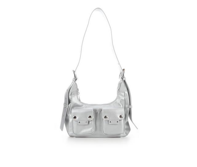 Olivia Miller 2-Pocket Handbag in Silver color