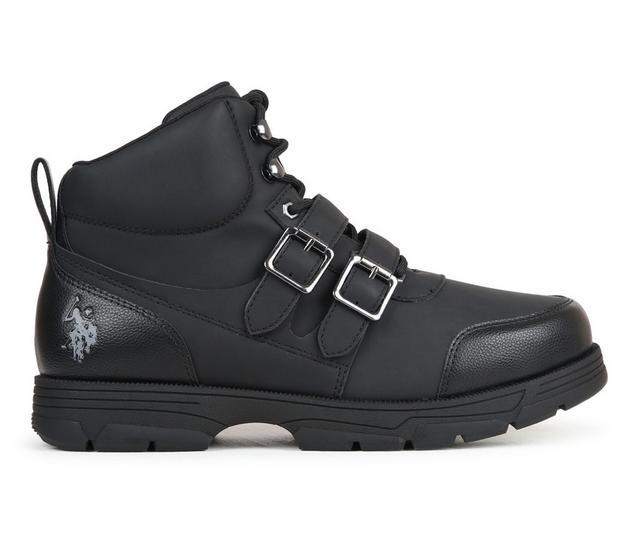 Men's US Polo Assn Saddle Boots in Black color