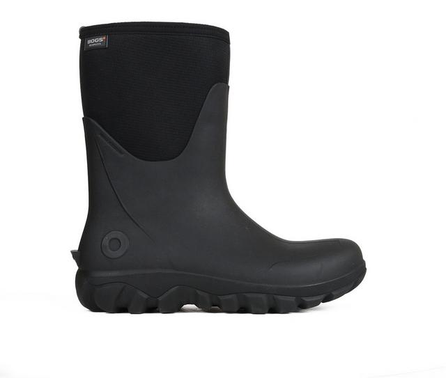 Men's Bogs Footwear Classic Seamless Mid Work Boots in Black color