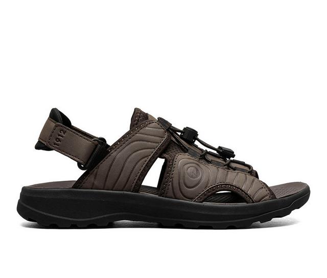 Men's Nunn Bush Huck Bungee Outdoor Sandals in Brown color