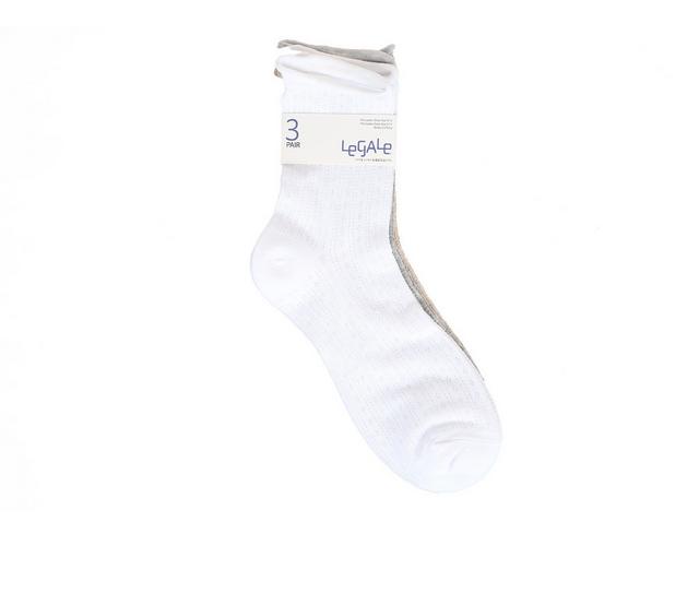 LEGALE 3pp Rolled Top Anklet Socks in ASST color