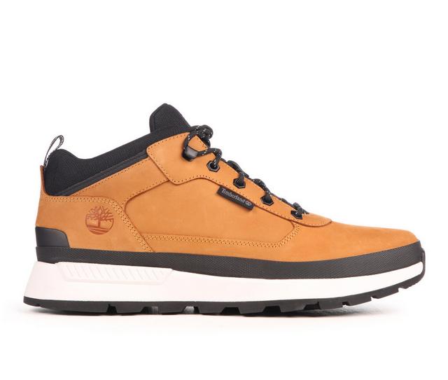 Men's Timberland FieldTrekker Low Hiking Boots in Wheat Nubuck color