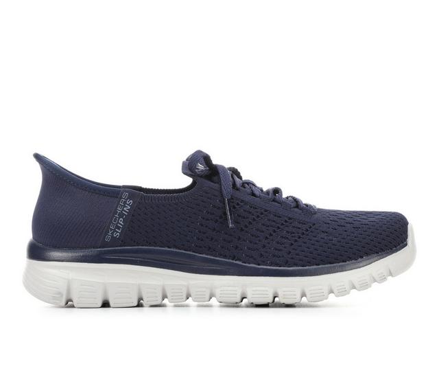 Women's Skechers 100736 Graceful Slip-Ins Shoes in Navy color