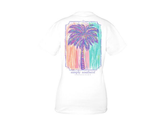Simply Southern SS PALM in WHITE color