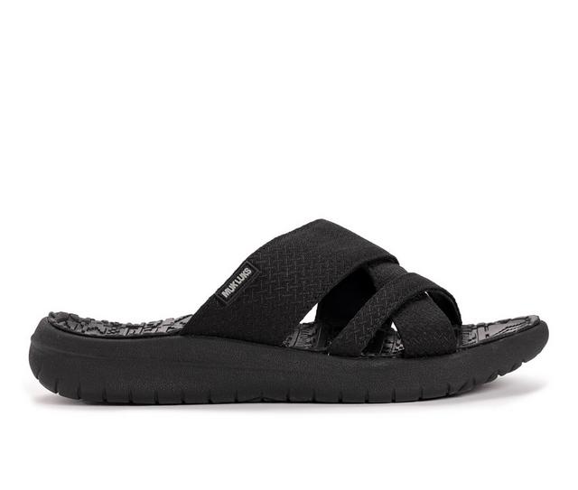 Women's MUK LUKS Sassy Sport Sandals in Black color