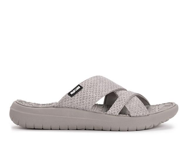 Women's MUK LUKS Sassy Sport Sandals in Grey color