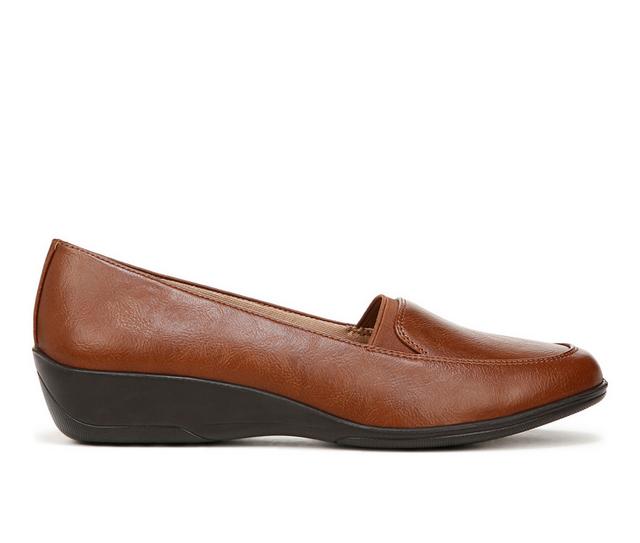 Women's LifeStride Ida Loafers in Walnut Brown color