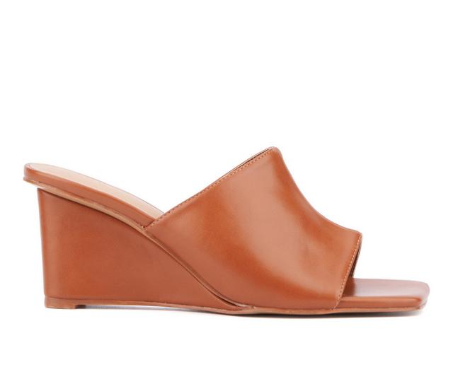 Women's Torgeis Candie Wedge Sandals in Cognac color