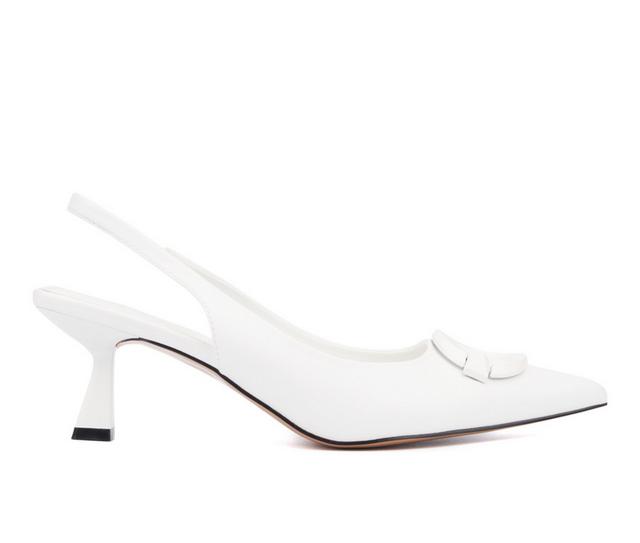 Women's Torgeis Kaycee Slingback Pumps in White color