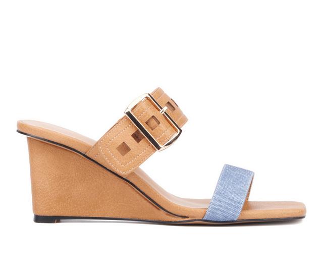 Women's Torgeis Lea Wedge Sandals in Denim color