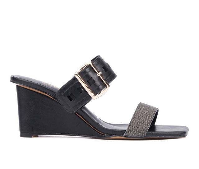 Women's Torgeis Lea Wedge Sandals in Black color