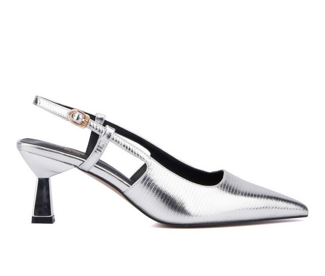 Women's Torgeis Val Slingback Pumps in Silver color