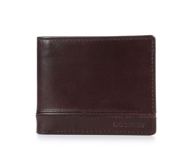 Dockers Accessories Leather RFID Passcase in Cordovan color