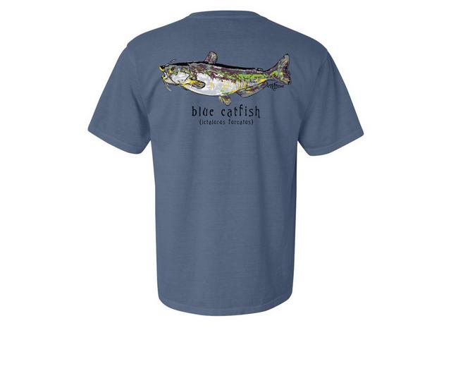 PHINS Blue Catfish Shirt in Blue Jean color