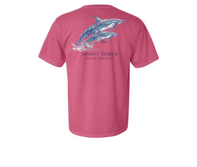 PHINS Spinner Dolphin Short Sleeve Shirt in Crunchberry color