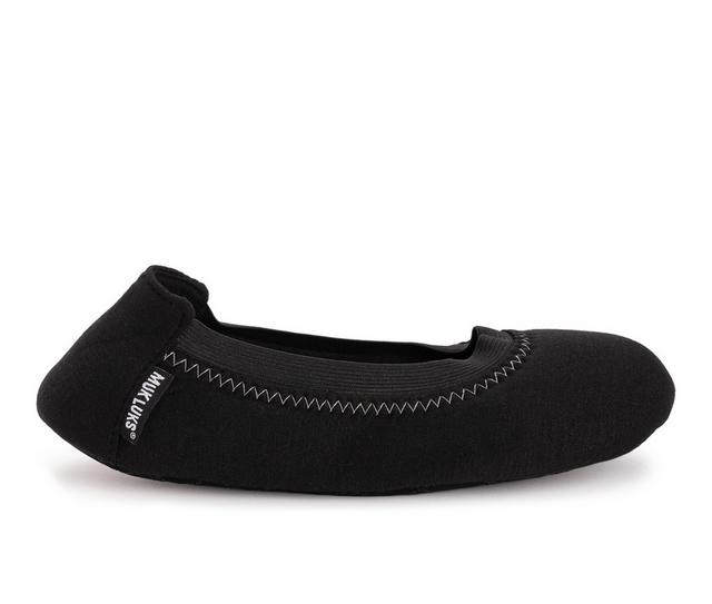 MUK LUKS 2 Pack Travel Slipper Set in Black color