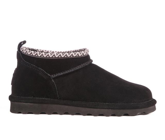 Women's Bearpaw Super Shorty Deco Winter Booties in Black color