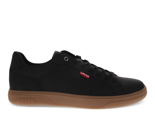 Men's Levis Carter NB Casual Sneakers in Black/Gum color