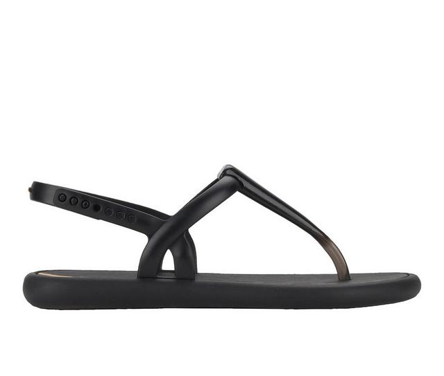 Women's Ipanema Glossy Flip-Flops Sandals in Black/Black color