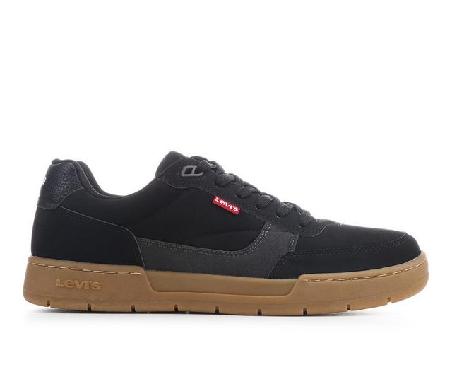 Men's Levis La Jolla Sneakers in Blk/Char/Gum color